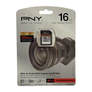 PNY 16GB High Speed SDHC Professional Class 10 Memory Card P-SDHC16G10-GE 20MB/s